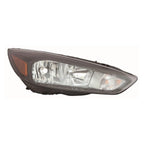Replacement Passenger Halogen Headlight Assembly w/o LED w/Black Bezel w/o DRL
