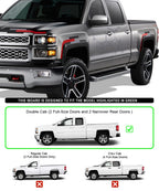 iBoard Running Boards for Silverado Sierra Double Cab (2007-2018)