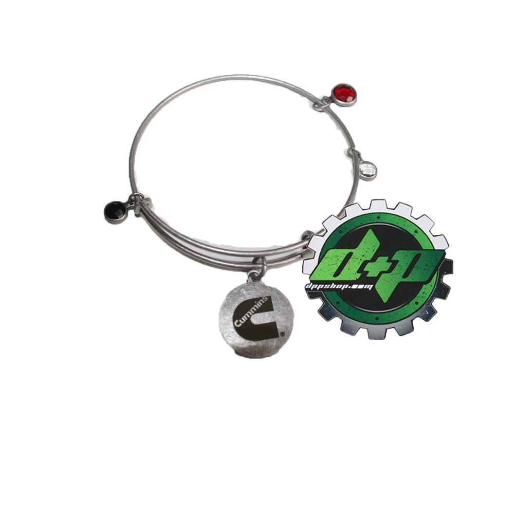 Cummins Jewelry Charm Bracelet & Necklace Set - Engine Tag Decal