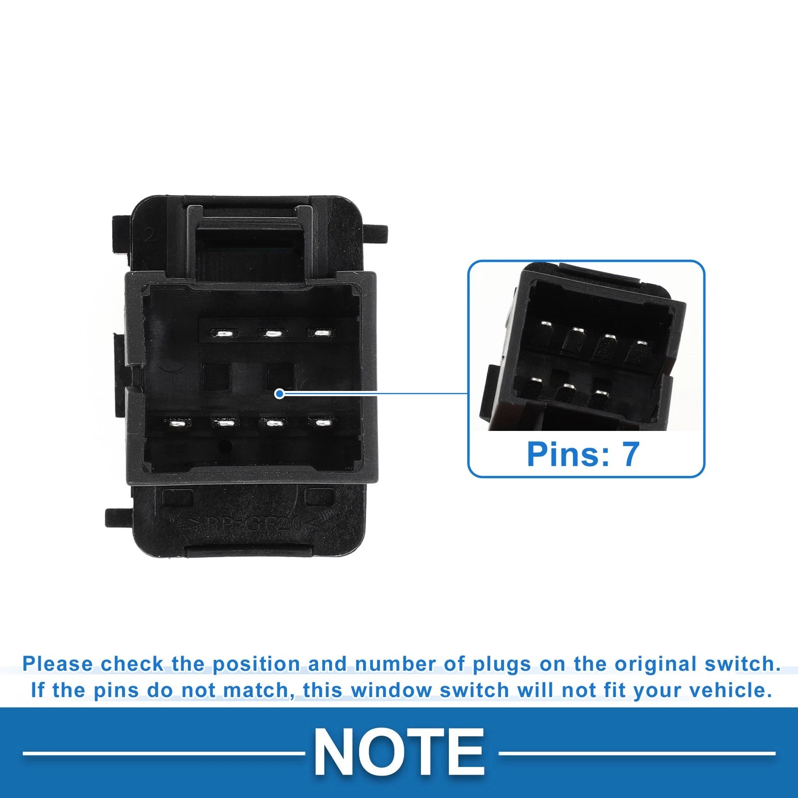 Front Power Window Switch for Chevrolet Impala Monte Carlo (2000–2005) No. 10285502