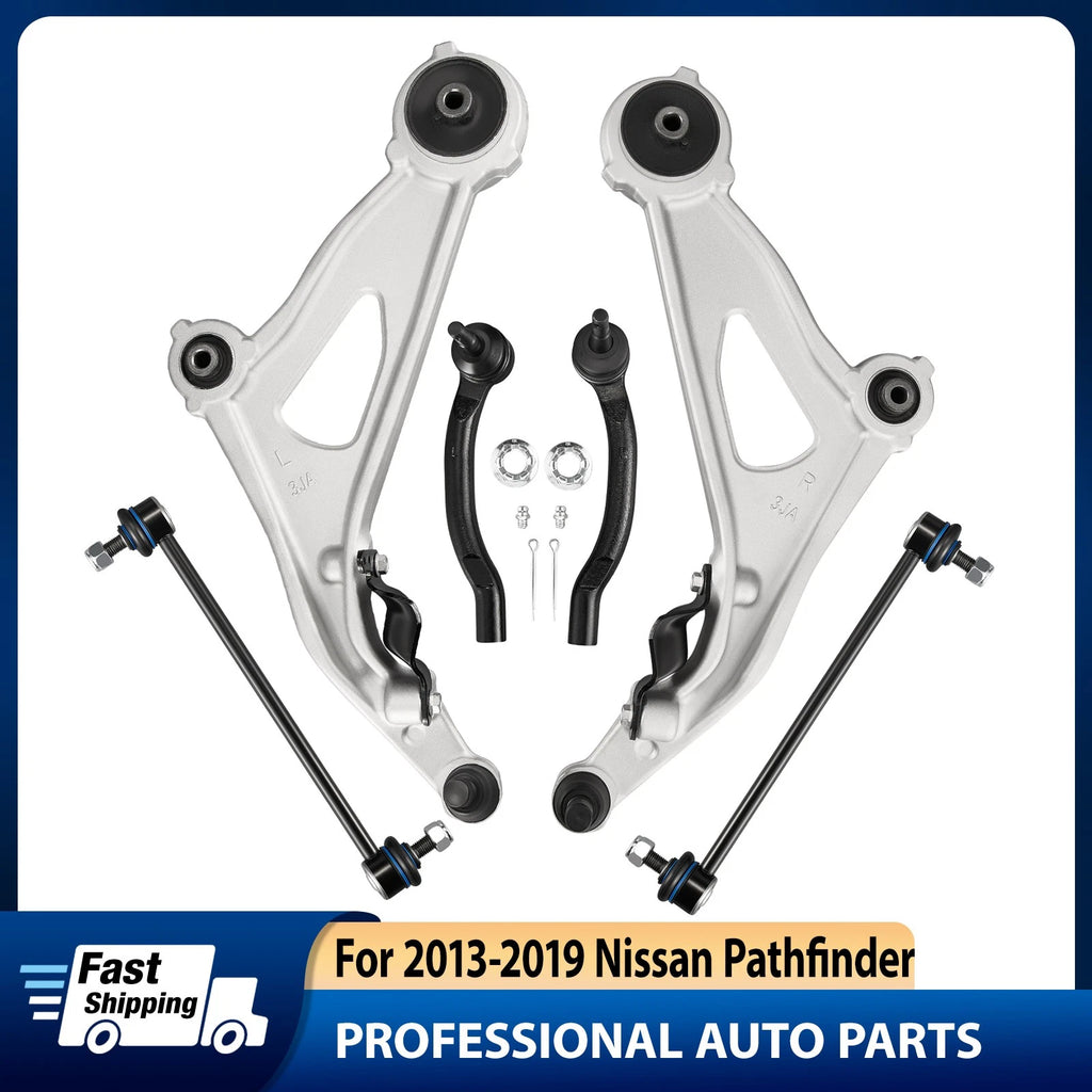 Front Lower Control Arms Sway Bars Tie Rods for Nissan Pathfinder QX60 (2013–2019)