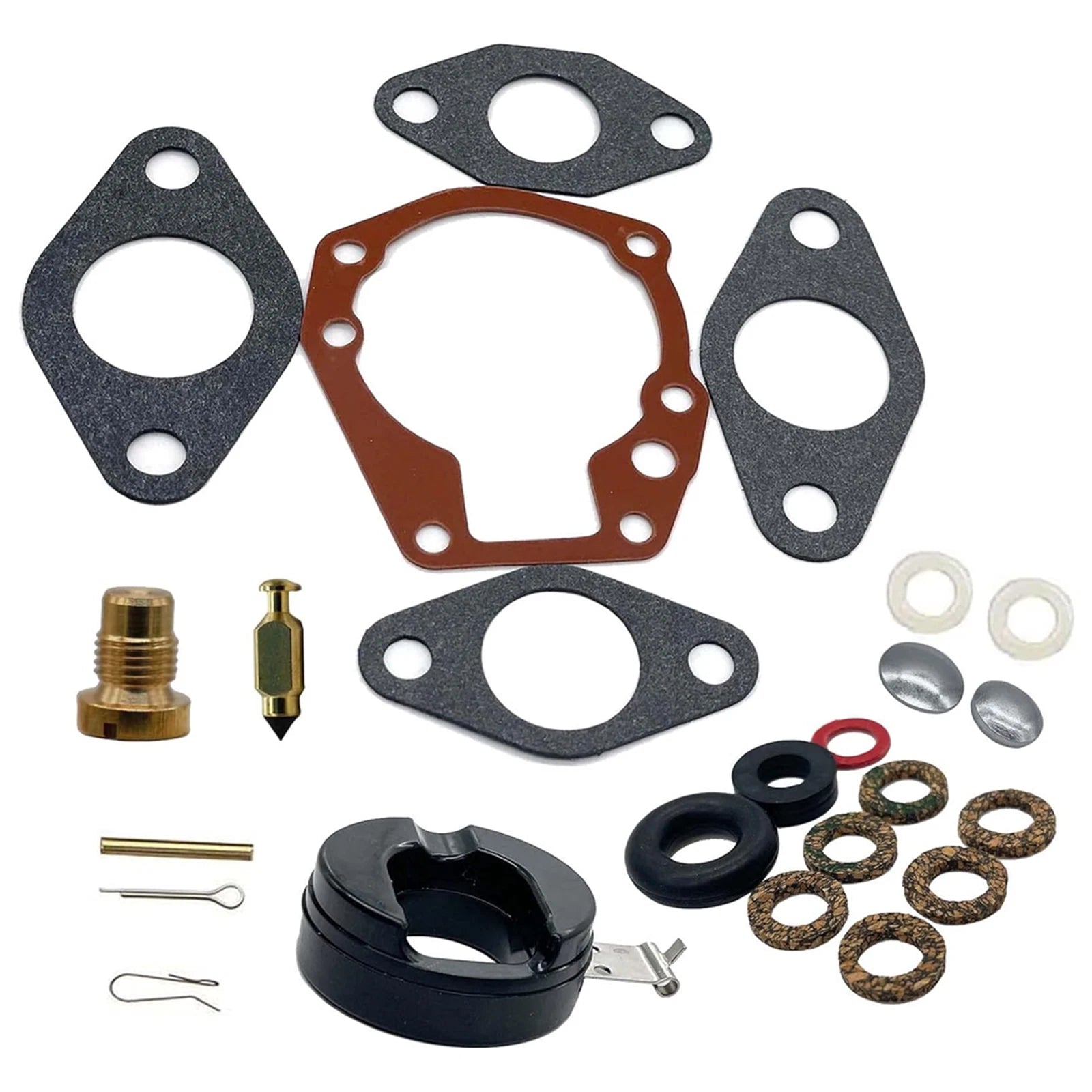 Carburetor Kit with Float for Johnson Evinrude 1.5-20 HP (1980–1990) 18-7043 383052 398532