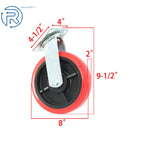 8" Heavy Duty Swivel Caster for Industrial Use (1500 lbs Capacity)