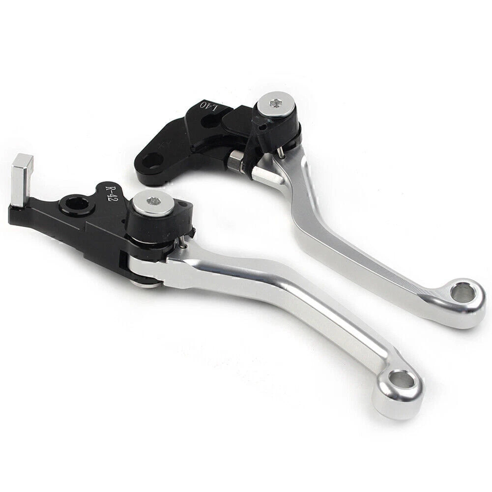 Silver CNC Pivot Clutch Brake Levers for Suzuki DRZ400S/SM/E (2000–2022)