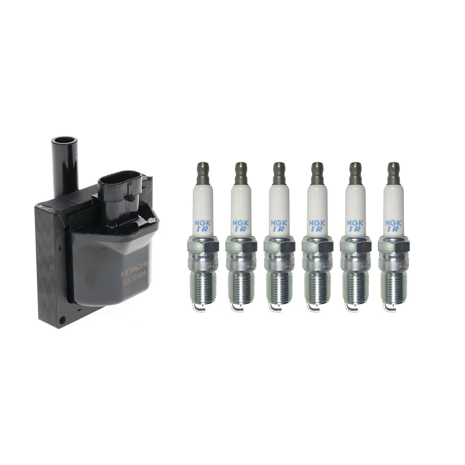 Set of 6 Hitachi Ignition Coils & NGK Iridium Spark Plugs for Silverado Sierra 1500