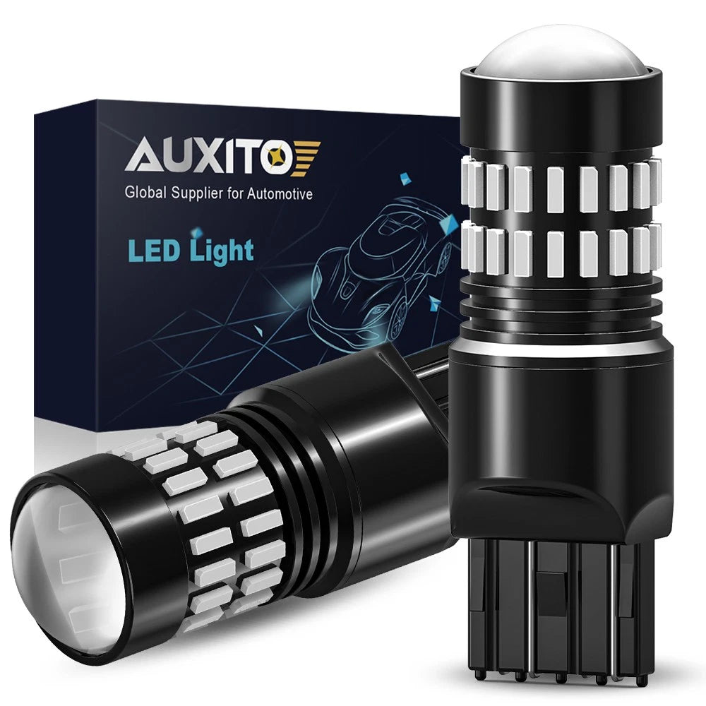 2X AUXITO 7443 7440 Brake Tail Stop Light Red LED Bulbs for