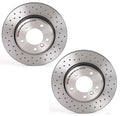 Set of 2 Brembo Xtra Front Drilled Brake Disc Rotors for BMW E36 E46 E85 (1992–2006)