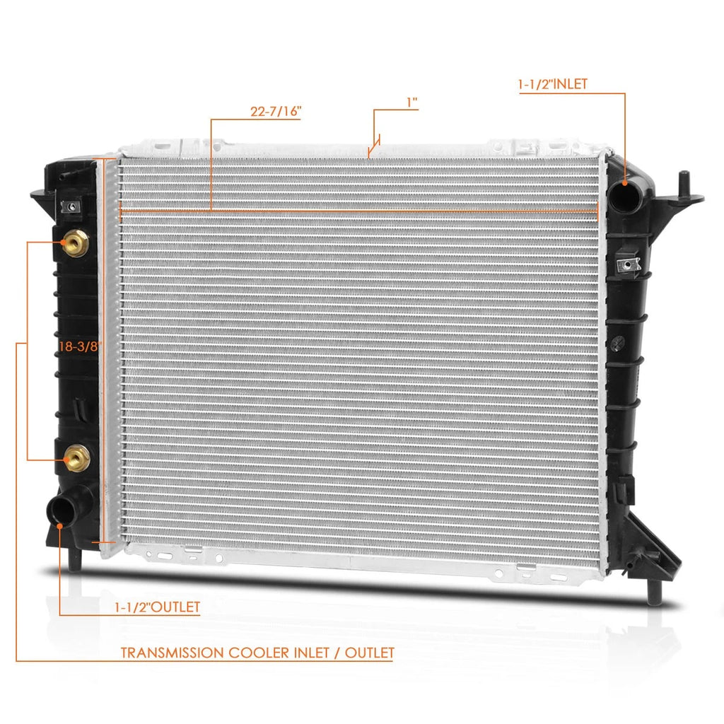 Aluminum Cooling Radiator for Ford Thunderbird/Cougar 4.6L V8 (1994–1997) DPI-1551