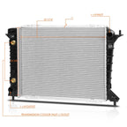 Aluminum Cooling Radiator for Ford Thunderbird/Cougar 4.6L V8 (1994–1997) DPI-1551