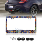 Mandala Boho Universal License Plate Frame for Stainless Steel (Weatherproof)