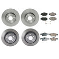Akebono Euro Brake Kit for MB W211 E320 (2003–2009) - Front Rear Disc Rotors Ceramic Pads