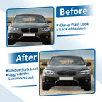 Front Upper Bumper Grille for BMW 1 Series F20 Chrome Silver Tone