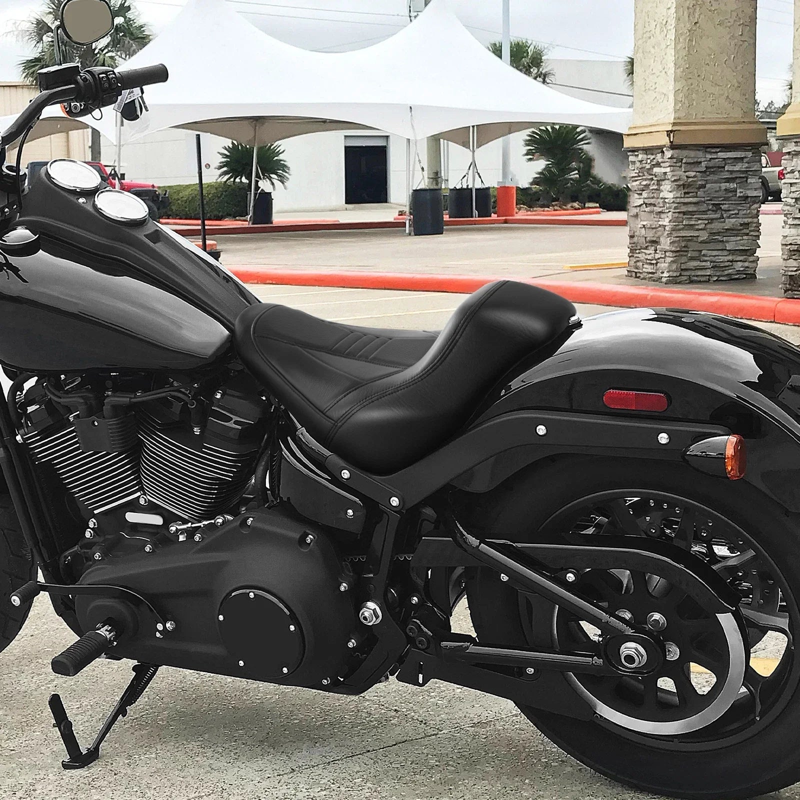 Rider Driver Solo Seat for Harley Low Rider FXLR FXLRS FXLRS 2018-2025 Black