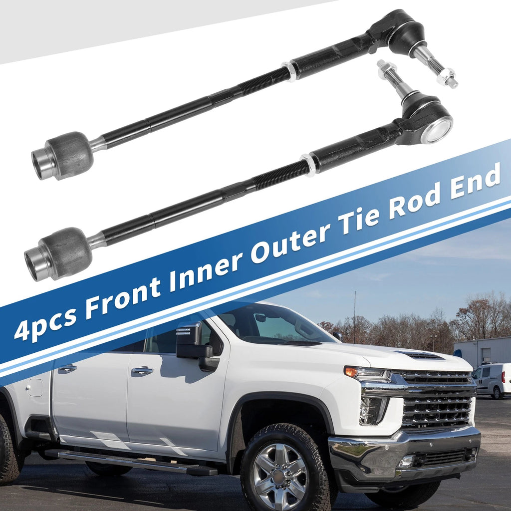 Set of 4 Front Inner Outer Tie Rod End Links for Chevrolet Malibu (2004–2012) No. ES800086