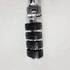 Kuryakyn Large Chrome ISO Offset Mount Foot Pegs for Harley Touring (2000–2023)