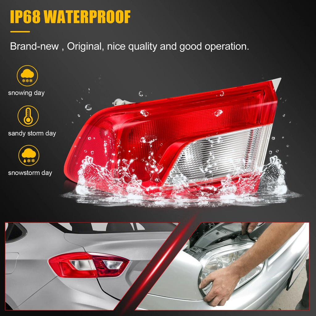 Passenger Right Side Outer Tail Light Assembly for Chevy Cruze (2016–2019)