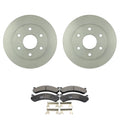 Set of 2 Bosch QuietCast Front Rotors & TRW Pro Metallic Brake Pads for Sierra 1500 HD