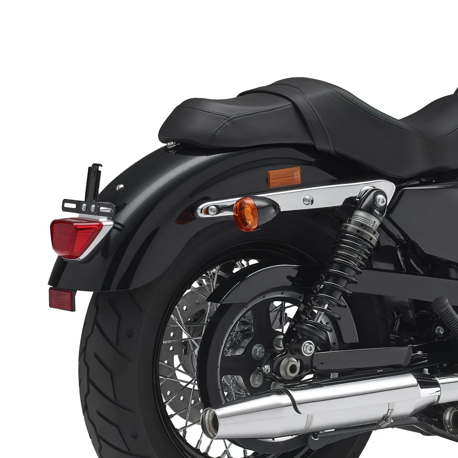 Vivid Black Rear Fender for Harley Sportster 1200 XL1200C XL1200CP (2011–Present)