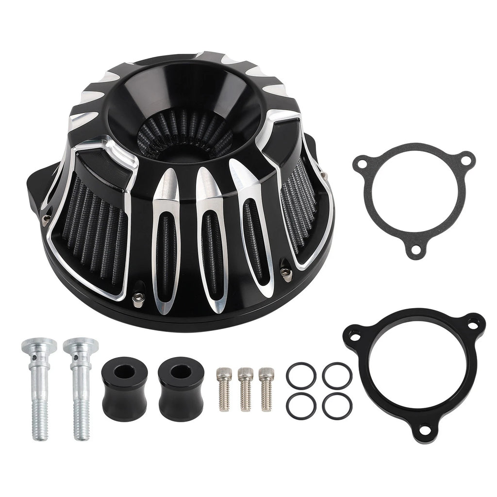 Turbine Air Filter for Harley Breakout FXBR FXBRS 107 114 (2018–Present) Black Aluminum
