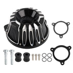 Turbine Air Filter for Harley Breakout FXBR FXBRS 107 114 (2018–Present) Black Aluminum