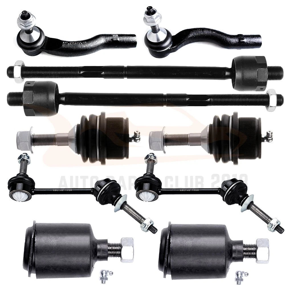 Set of 10 Front Sway Bars, Ball Joints, Tie Rod Ends for Mercury Marauder (2003–2004)