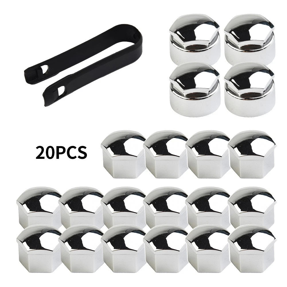 Set of 20 Nut Cap Wheel Bolts 17mm ABS Plastic for