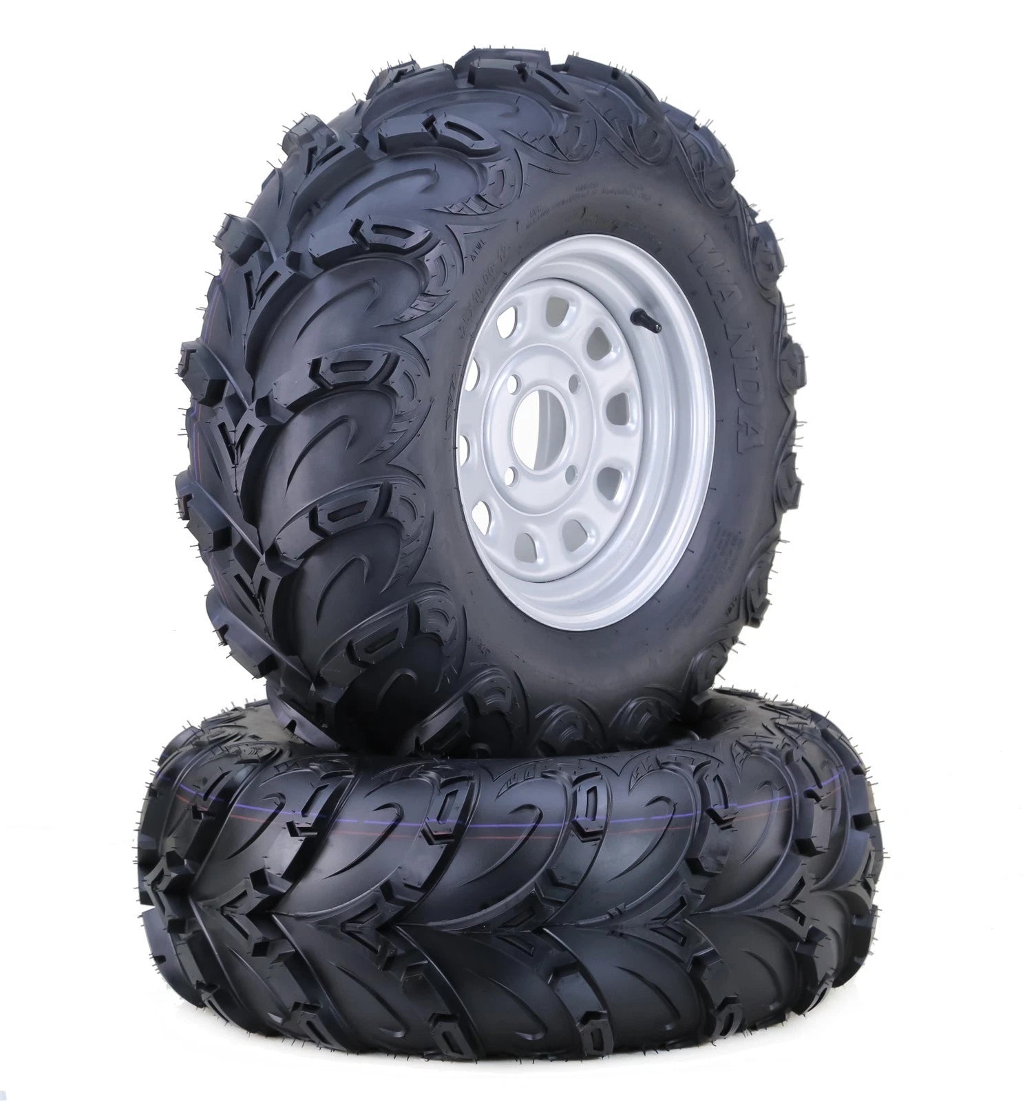 Set of 2 ATV Tire Wheel Assembly for Libra 25X10-12 (4-156 PCD 4+3)