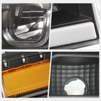 LED Projector Headlights for Chevy Silverado 1500 (2019–2024) Chrome/Clear