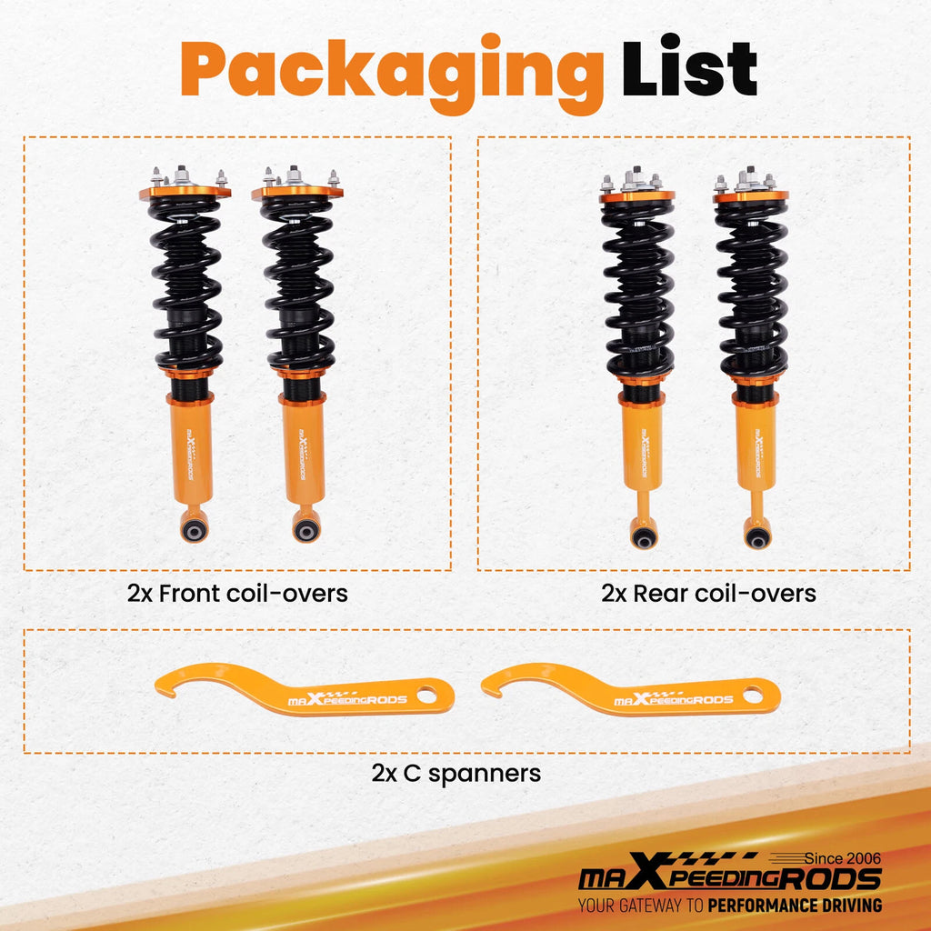 Coilovers Shock Springs Kit for Lexus IS300 (2001-2005) Adjustable Height