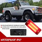 Smoked Lens Red LED Rear Side Marker Lights for Ford Bronco (1970–1977)
