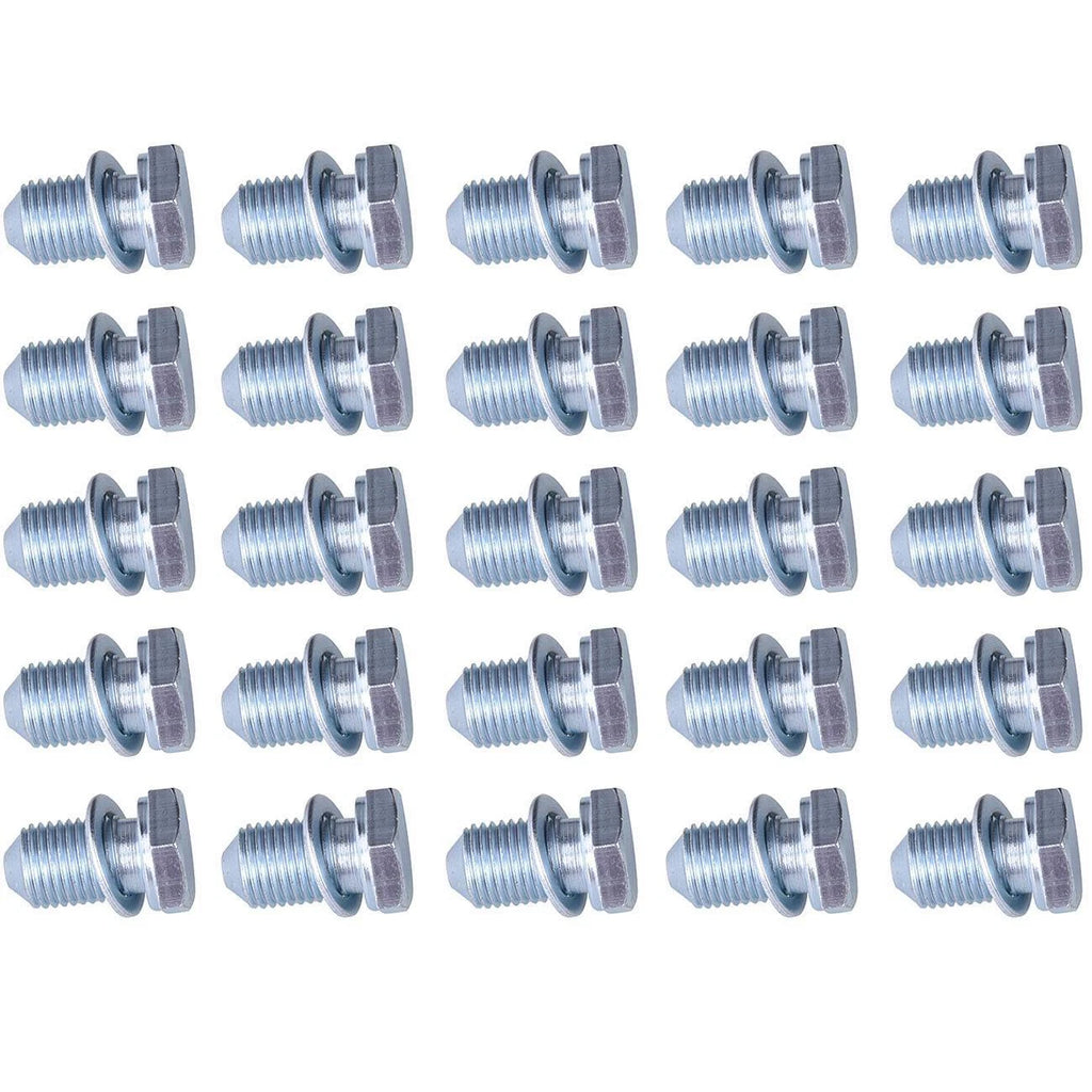 25 Pcs Engine Oil Pan Drain Plug Bolt for VW Audi (1998-2018)