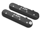 Black Cast Aluminum Valve Covers w LSX Script for Chevrolet LS Engines (1997–2017)