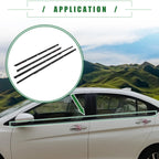 Set of 4 Weatherstrip Window Trim Seal Belt for Honda Civic 