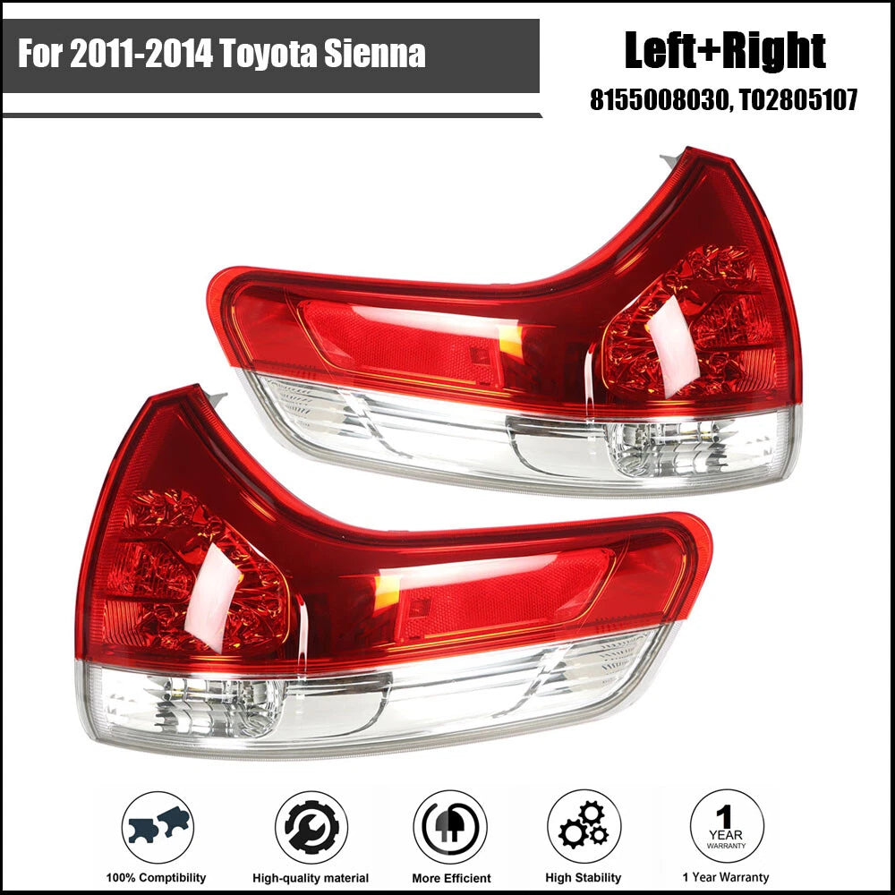 Tail Light Assembly Set for Toyota Sienna (2011â2014)
