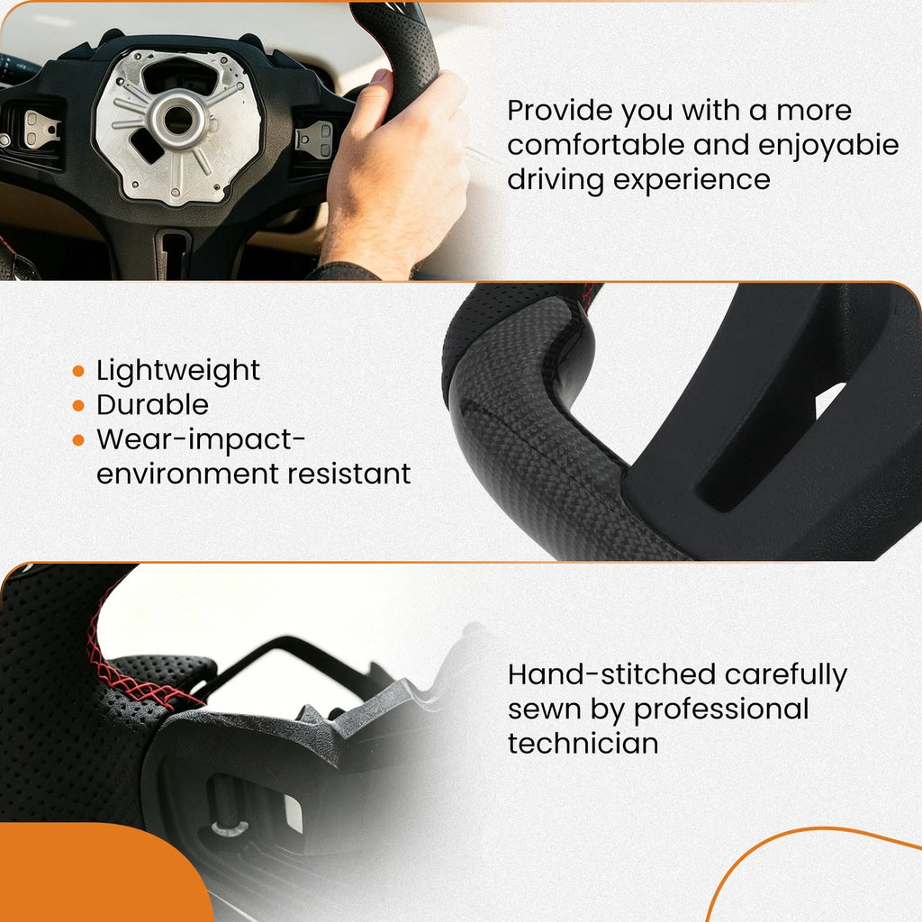 Real Carbon Fiber Steering Wheel for BMW 1 F40 2 F44 3 4 Z M2 M3 M4 (2019–2024)