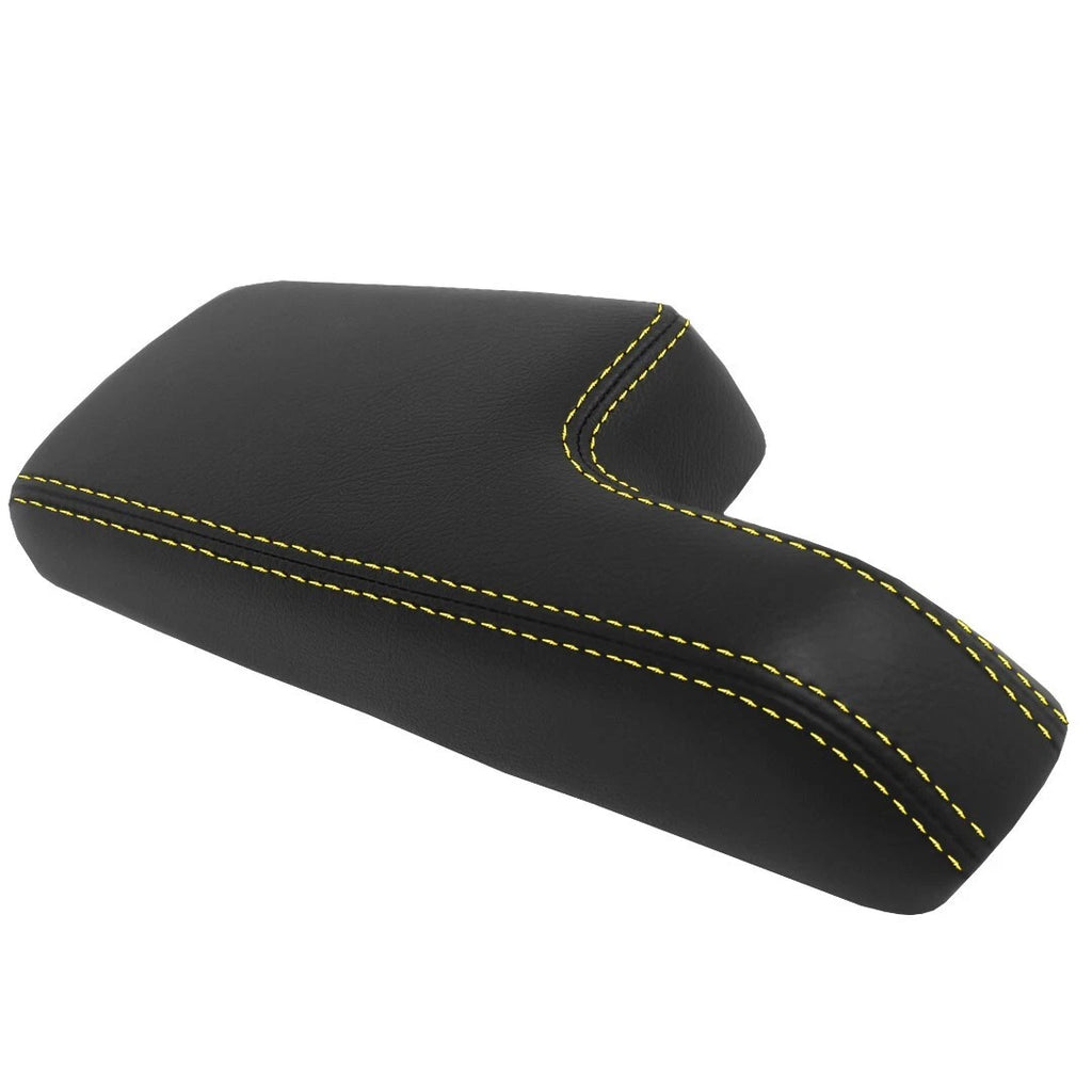 Center Console Armrest Cover for Honda Fit (2015–2019) Yellow Stitch