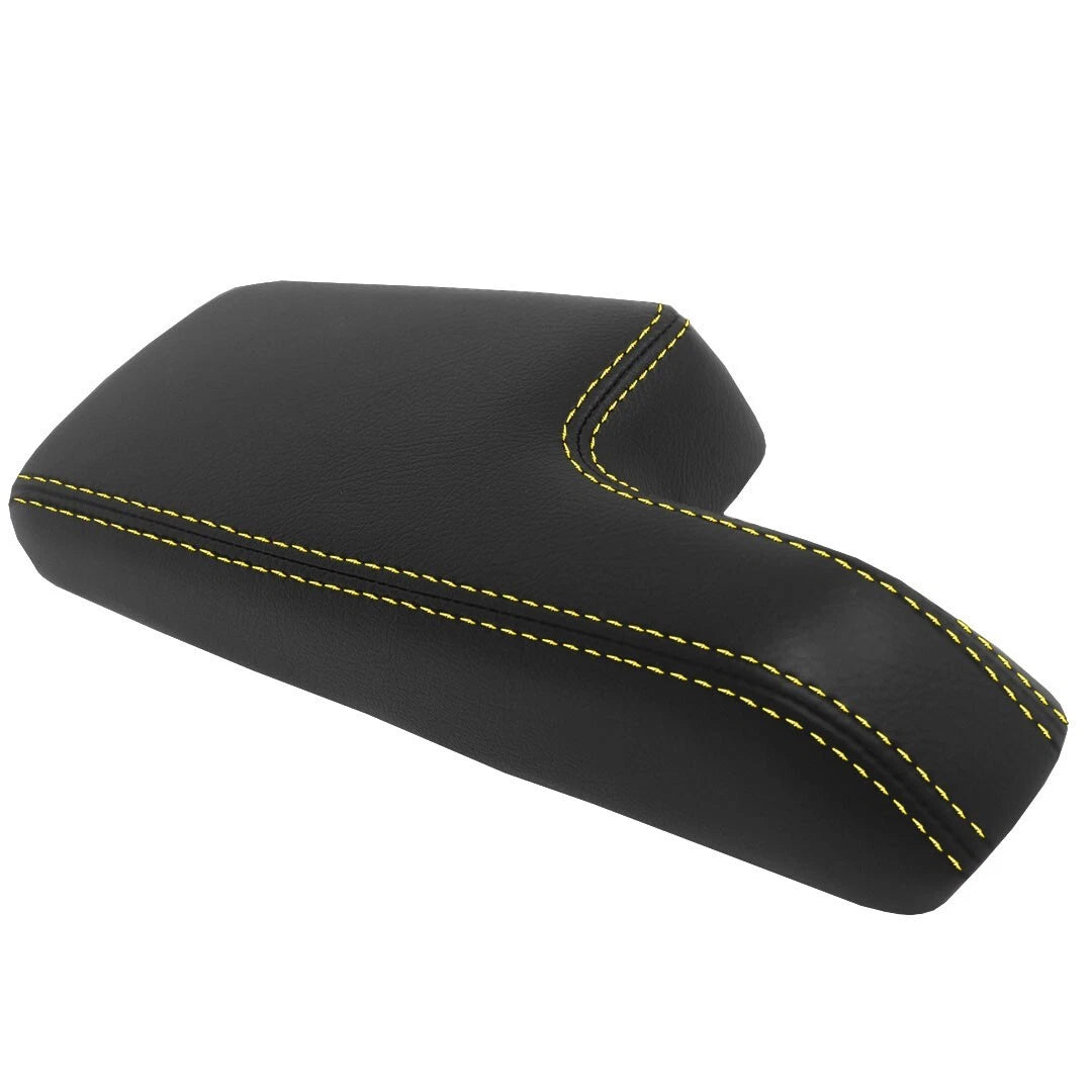 Center Console Armrest Cover for Honda Fit (2015–2019) Yellow Stitch