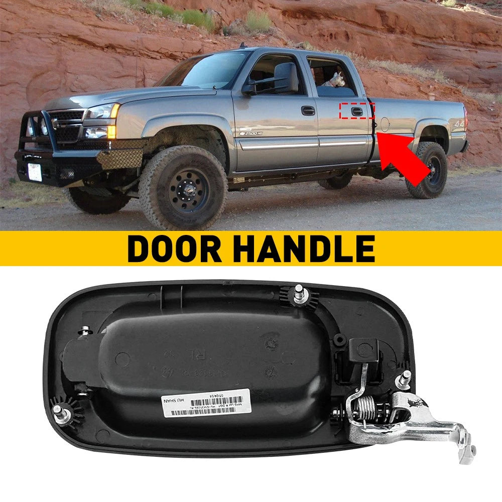 Exterior Door Handle LH Rear Driver Side for Chevy GMC Cadillac (2000–2010)
