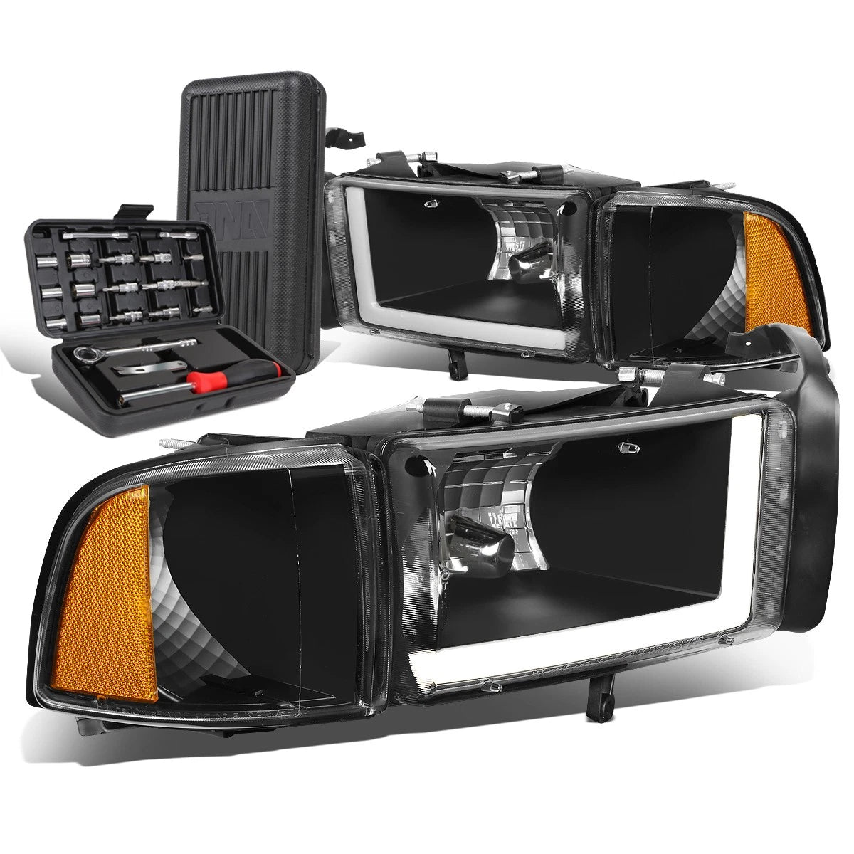 LED DRL Bar Headlight Lamps for Dodge Ram (1994–2002)