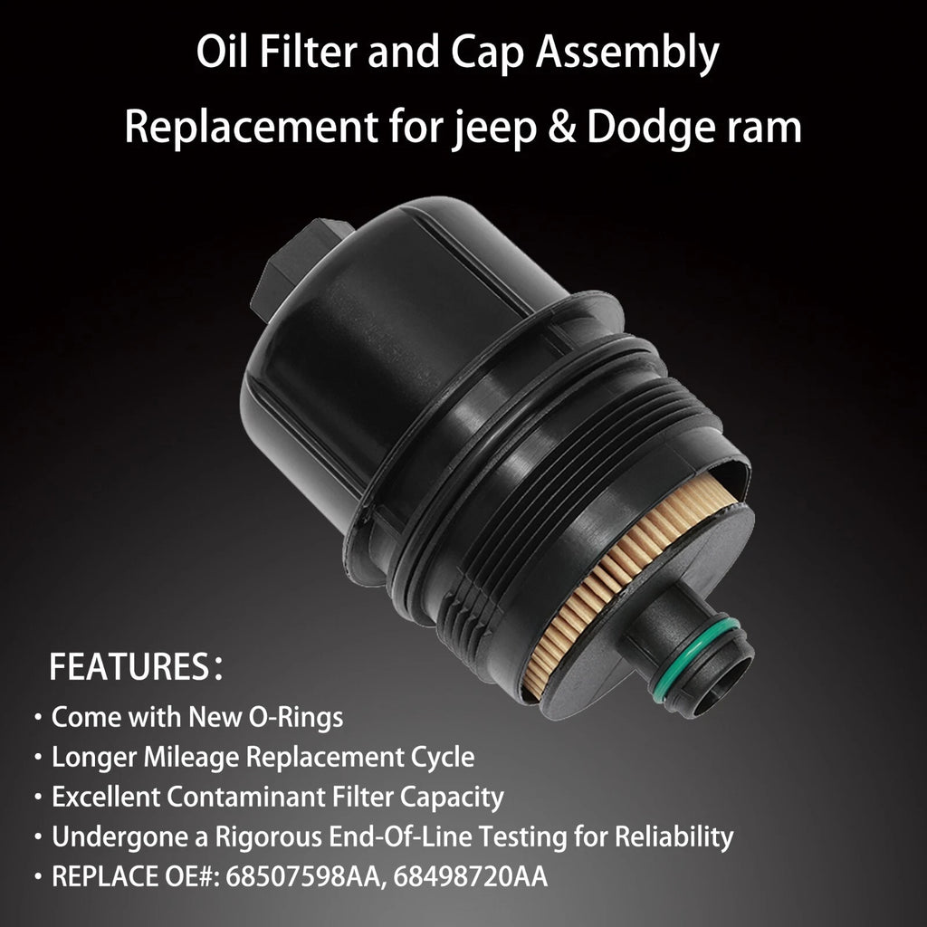 Ecodiesel Engine Oil Filter for Jeep Wrangler JL, Ram 1500 DT (2019–2023)