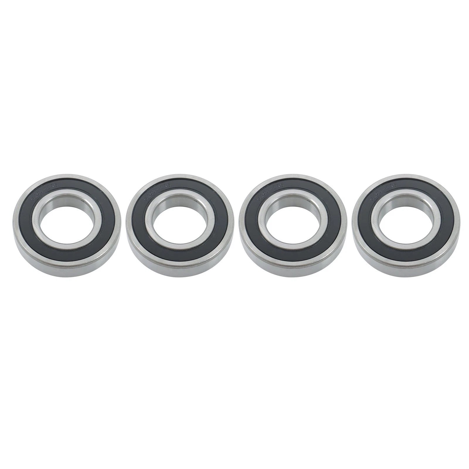 Set of 4 6208-2RS Bearings for (40×80×18mm, Double Rubber Seals)
