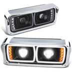 Full LED DRL Signal Projector Headlights for Freightliner Kenworth (1981–2019)