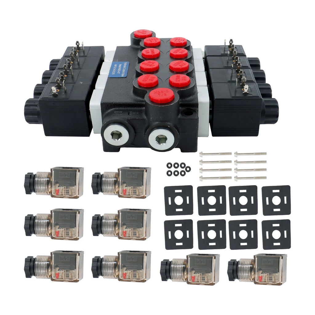 4 Spool Hydraulic Control Valve for 12V DC Systems (13 GPM, 3600 PSI)