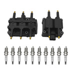 Set of 2 Ignition Coils & 10 Iridium Spark Plugs for Dodge Ram 2500 3500 (1994–1996)