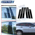 Piano Black Die-Cut Pillar Posts Side Door Window Strip Trim for CR-V (2007–2011)