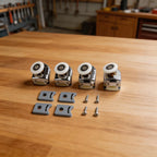 4X Zinc Alloy Shower Door Rollers for Home Tool (25mm Wheel)