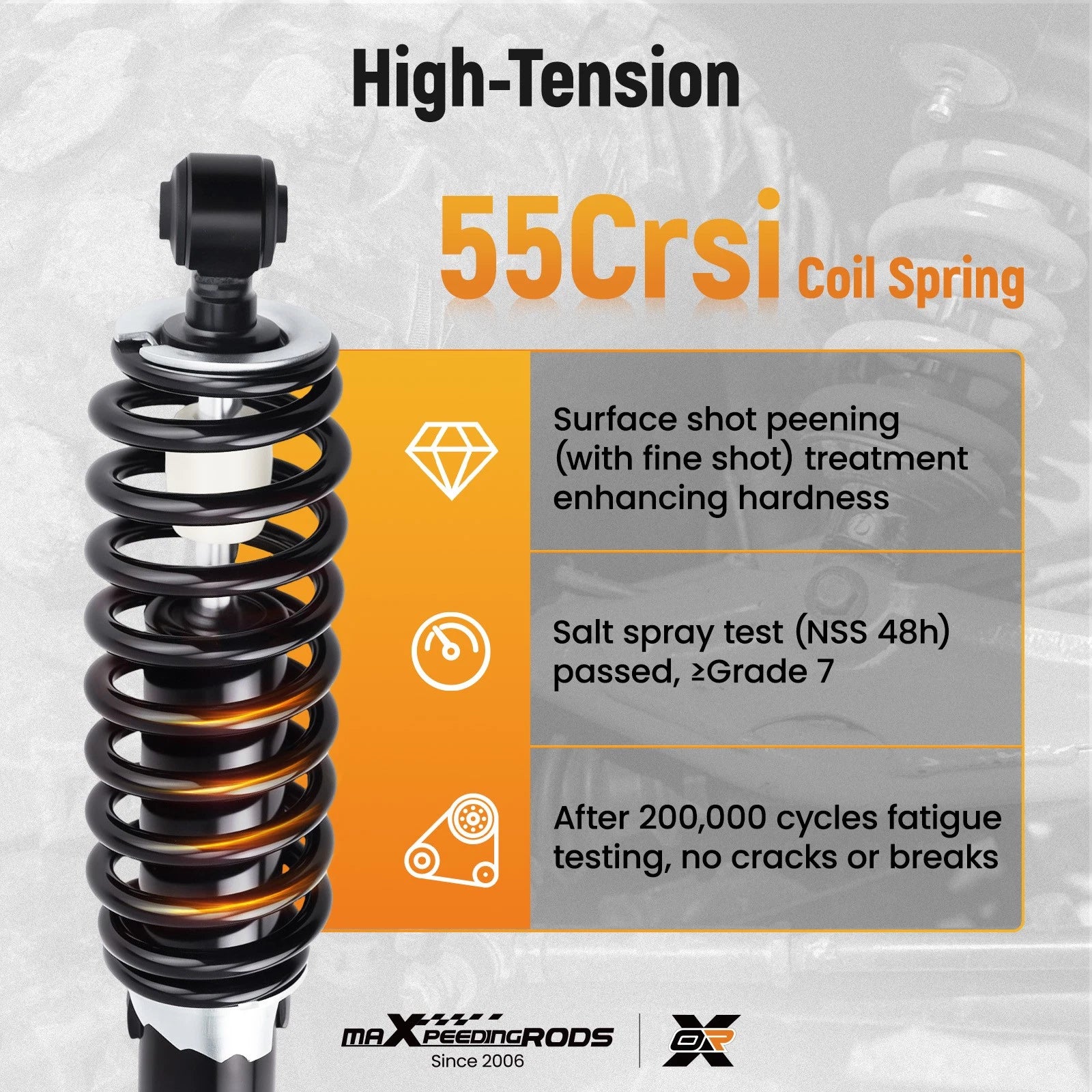 Rear Shocks Struts Coil-over Spring for John Deere Gator XUV620i (2007–2010)