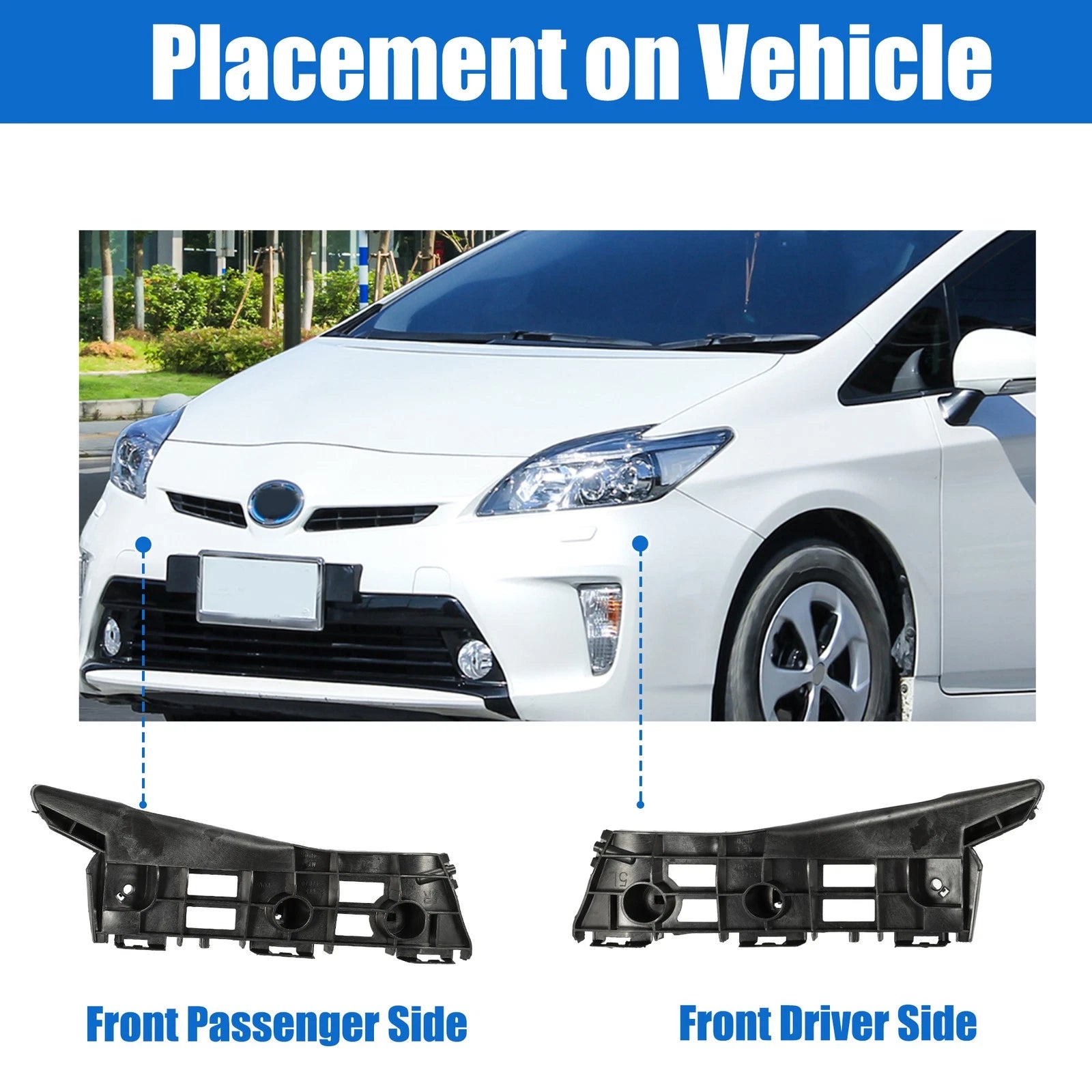 1 Pair Front Bumper Guide for Toyota (5211547041, 5211647041)