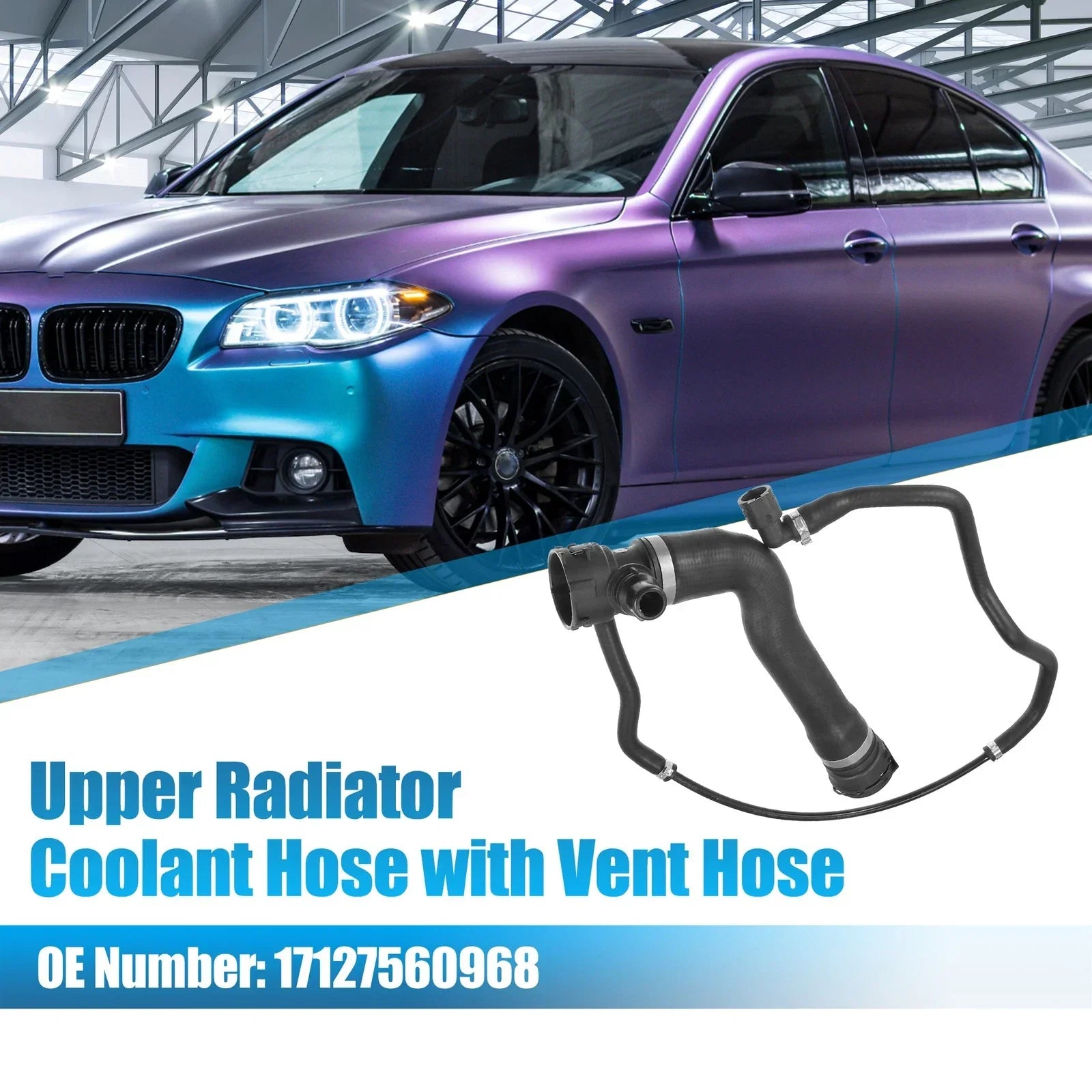 Upper Radiator Coolant Hose with Vent Hose for BMW 528i (2008-2010)