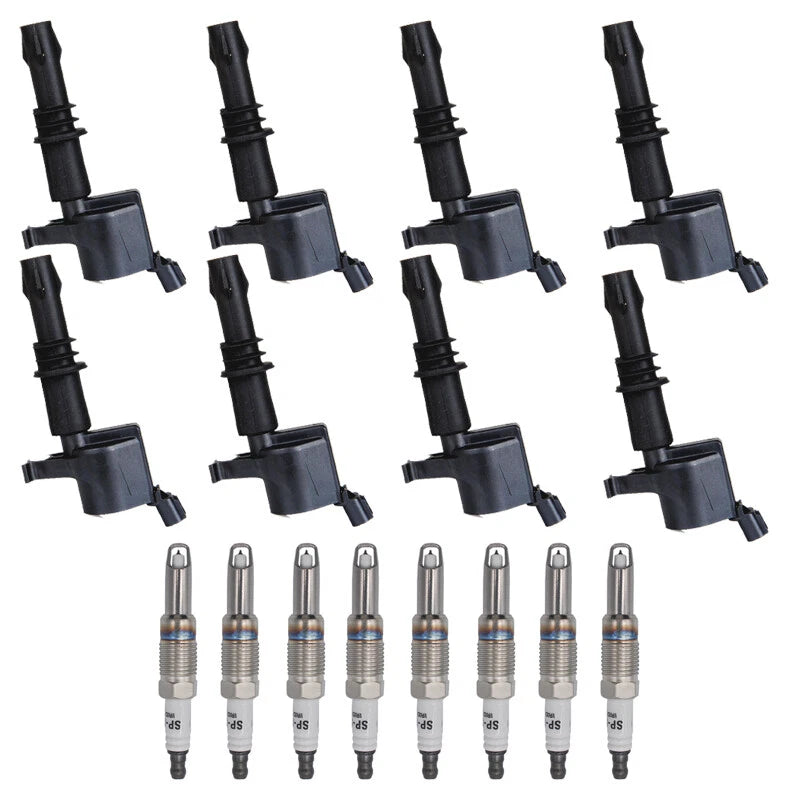 8X Ignition Coils + 8X Iridium Spark Plugs for Ford F150 V8 5.4L (2004–2008)